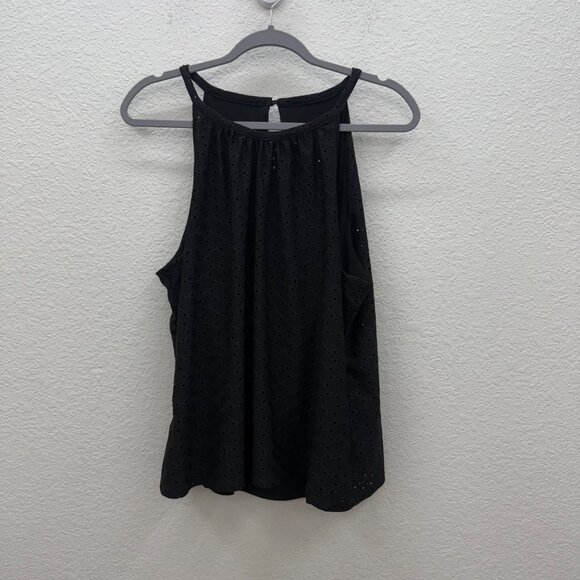 White House Black Market Sleeveless Eyelet Lined Tank Blouse Top Shirt Womens XL - Picture 1 of 7